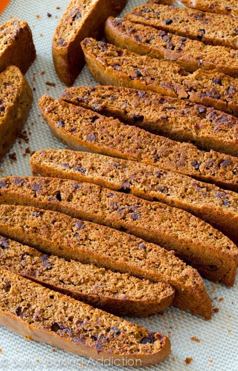 Sallys Baking, Almond Biscuits, Coffee Bread, Mocha Chocolate, Sally's Baking, Biscotti Cookies, Biscotti Recipe, Tasty Recipe, Italian Cookies