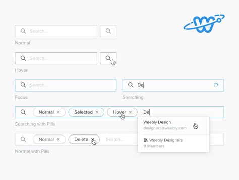 Multi-Select AutoComplete - Weebly Orbit designed by Jeff Broderick for Weebly. Connect with them on Dribbble; the global community for designers and creative professionals. Select Option Ui Design, Select Ui, Web Style Guide, Form Design Web, Search Ui, Ui Forms, Ui Patterns, Ui Components, Dashboard Ui