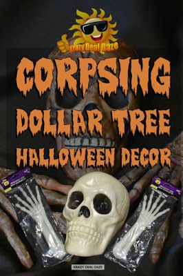 Fake Bones Diy Halloween Decorations, Diy Halloween Dummy, Puking Skeleton, Halloween Craft Diy, Kid Friendly Halloween Crafts, Zombie Decorations, Walmart Halloween, Dollar Tree Halloween Decor, Horror Crafts