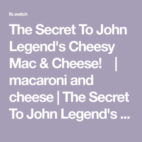 The Secret To John Legend's Cheesy Mac & Cheese! 🧀 | macaroni and cheese | The Secret To John Legend's Cheesy Mac & Cheese! 🧀 | By Eitan Bernath Jim N Nicks Mac And Cheese Recipe, John Legends Macaroni And Cheese, Jim And Nicks Mac And Cheese, Flemmings Macaroni And Cheese, Mac And Cheese Pepper Jack, John Legends, Cheesy Mac And Cheese, Mac And Cheese, Macaroni