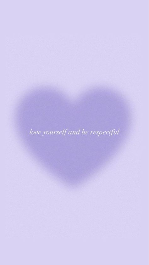 ^•^ Purple Heart, Love Yourself, The Words, Aesthetic Wallpaper, Aura, Wallpapers, Purple