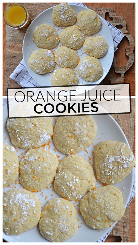 Orange Juice Cookies, The Perfect Cookie, Orange Cookies, Soft Sugar Cookies, Best Cookie Recipes, Perfect Cookie, Cookies Recipes, Easy Cookie Recipes, Vegan Cookies