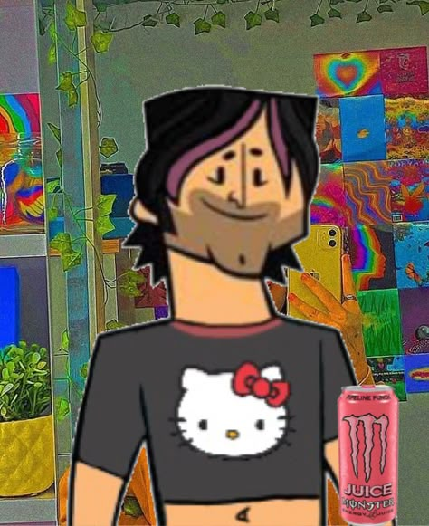 Chris Mclean Aesthetic, Cursed Total Drama, Cursed Tdi Images, Cursed Total Drama Images, Weird Tdi Fanart, Total Drama Island Chris, Chris Mcclain, Total Drama Edited Characters, Alright Campers