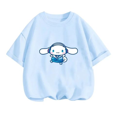 2024 New MINISO Cinnamoroll T-shirt Children's Clothing Girls Summer Boys Short-sleeved Sanrio Cartoon T-shirt Baby Trucksuit - AliExpress 200000345 Cinamonroll Shirt, Cinnamon Roll Clothes, Cinnamoroll Shirt, Sanrio Cartoon, Childrens Clothes Girls, Kitty Items, Cartoon T Shirt, Sanrio Cinnamoroll, Tomboy Outfits