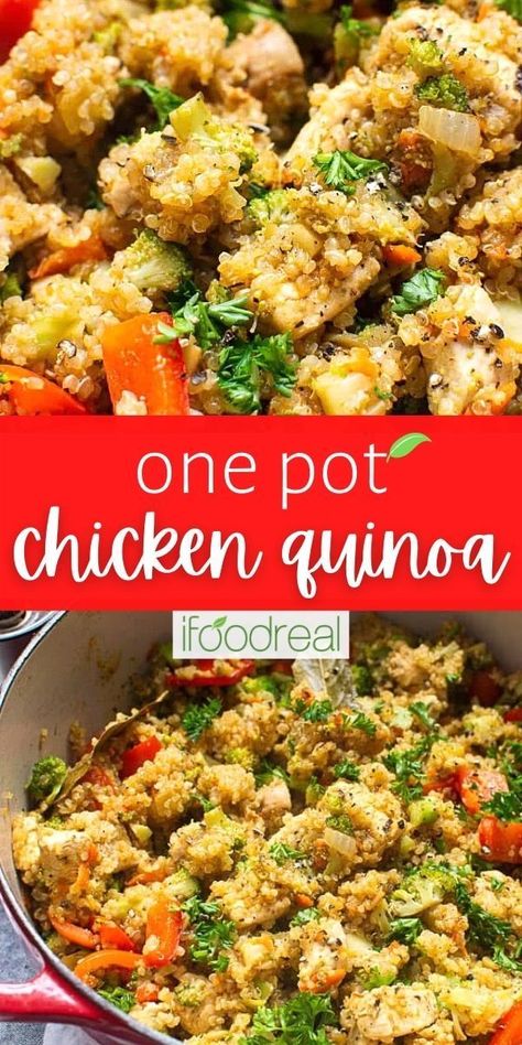 Mediterranean Chicken And Quinoa, Chicken Quinoa Recipes Instant Pot, Dinner Ideas With Quinoa, Large Pot Recipes, Quinoa Chicken Instant Pot, Instant Pot Chicken And Quinoa Recipes, Chicken And Quinoa Meal Prep Recipes, Quinoa With Chicken Broth, Chicken One Pot Meals Healthy