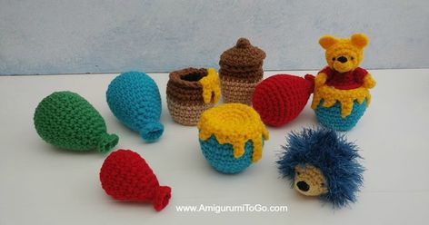 Honey Pot Crochet Pattern, Honey Pot Crochet, Whinney Pooh Crochet Pattern, Whinny The Pooh Crochet Pattern Free, Winnie The Pooh Honey Pot Crochet Pattern, Mini Winnie The Pooh Amigurumi, Winnie The Pooh Honey, Disney Crochet Patterns, Free Toys