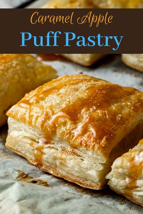 Apple Recipes With Puff Pastry, Puff Pastry Apple Pie, Winter Squash Recipes, Caramelized Apples, Apple Pastry, Favorite Holiday Desserts, Apple Puff Pastry, Apple Hand Pies, Puff Pastry Desserts