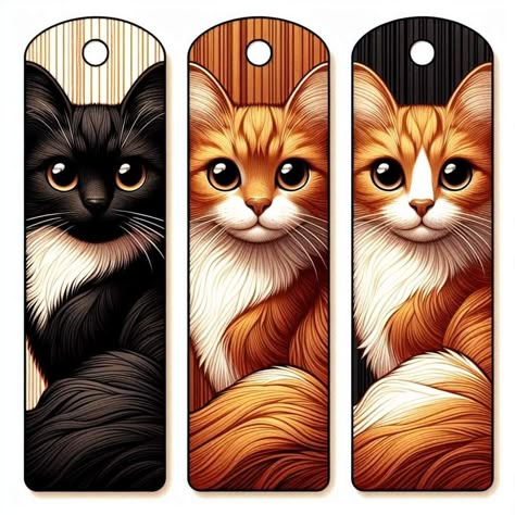 Cat Bookmarks Printable, Cat Bookmark, Lion King Drawings, Bookmark Printing, Image Chat, Arte Van Gogh, Book Markers, Bookmarks Printable, Book Marks