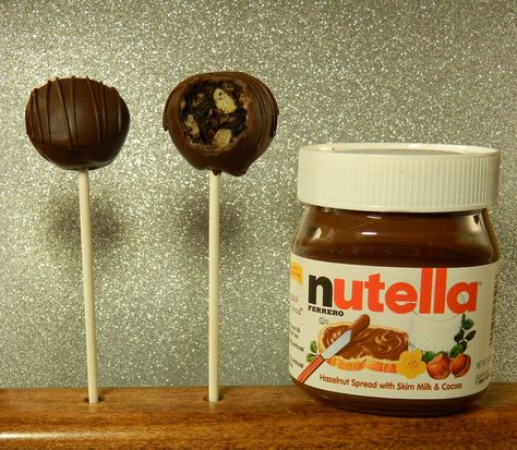 Truffle Recipe:  NUTELLA CRUNCH CAKE POPS « KC Bakes No Bake Truffles, Tooth Cake, Healthy Cupcakes, Cake Pop Maker, Tea Cup Cake, Nutella Cake, Crunch Cereal, Crunch Cake, Chocolate Crunch