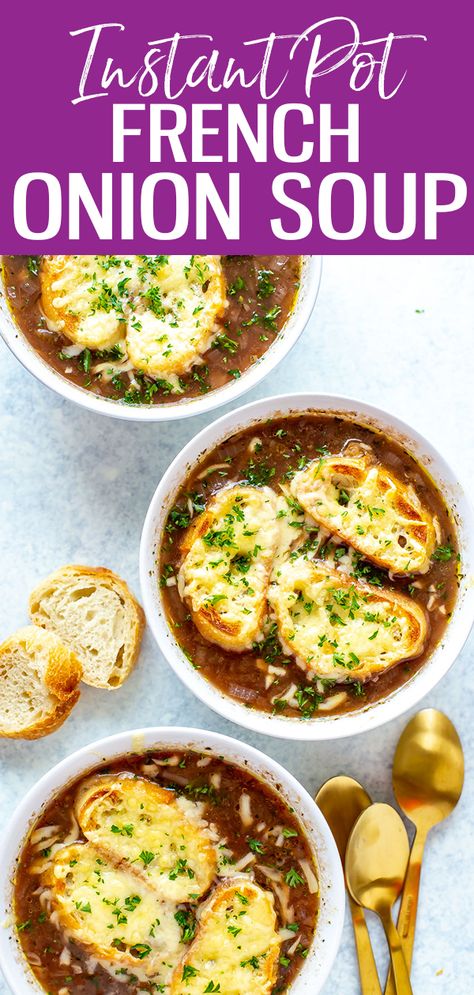 Easy French Onion Soup Instant Pot, Instant Pot Onion Soup Recipes, Pressure Cooker French Onion Soup, French Onion Soup Recipe Instant Pot, Instapot French Onion Soup, Instant Pot Onion Soup, French Onion Soup Instant Pot, Onion Soup Instant Pot, Instant Pot French Onion Soup