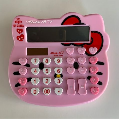 Hello Kitty Supplies, Hello Kitty Back To School, Hello Kitty Stuff Aesthetic, Hello Kitty Calculator, Hello Kitty Computer, Hello Kitty Stationary, Hello Kitty School Supplies, Hello Kitty Office, Hello Kitty Games