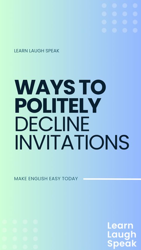 It can be tricky to politely decline invitations when saying sorry I can’t make it, especially if you don’t want to hurt someone’s feelings or be seen as rude. But sometimes you have to say no, and it’s important to do it in a way that is respectful and courteous. Decline An Invitation, How To Refuse Politely, How To Ask For Something Politely, How To Politely Tell Someone Off, How To Decline An Invitation, How To Politely Decline An Invitation, Wedding Rsvp Wording, When Someone Can’t Apologize, Ways To Say Sorry