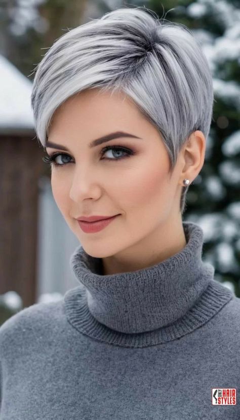 Short Gray Hairstyles, Caramel Hair Color Ideas, Hair Stylea, Grey Bob Hairstyles, Gray Hairstyles, Pixie Haircut Ideas, Short Silver Hair, Short Hair Images, Short Hair Pixie Cuts