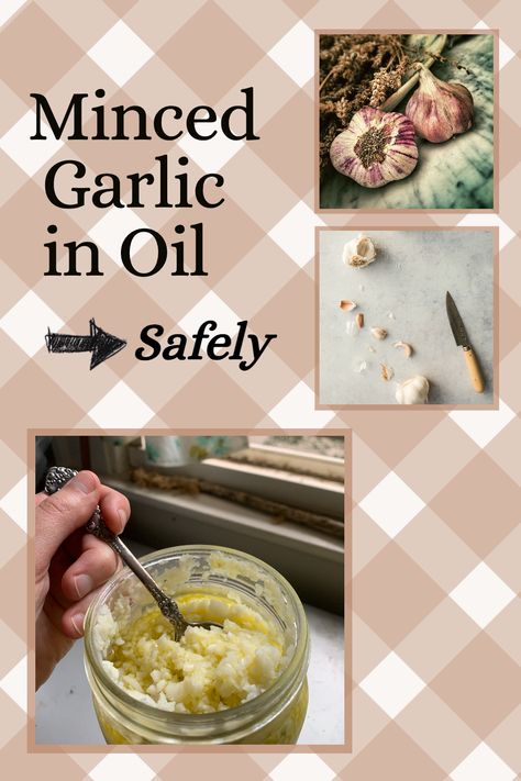 Garlic Canning Recipes, Minced Garlic Canning, Canning Garlic Minced, Preserving Garlic Cloves, How To Preserve Garlic Cloves, Preserving Garlic In Olive Oil, How To Make Minced Garlic, Best Way To Store Garlic, How To Freeze Garlic