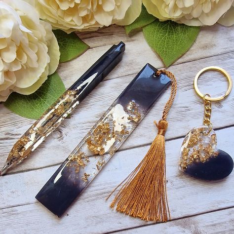 https://www.etsy.com/uk/shop/GlitteringResinArt Excited to share the latest addition to my #etsy shop: Handmade Resin Bookmark, Pen And Keyring Set, Custom Bookmark and Pen Gift for Her Stationary Gift Set Resin Gift, Resin Bundle, Accessories Resin Pen Designs, Resin Pen Ideas, Uv Resin Pens, Resin Keyrings, Bookmark Pen, Resin Pens, Resin Pen, Resin Bookmarks, Pen Ideas