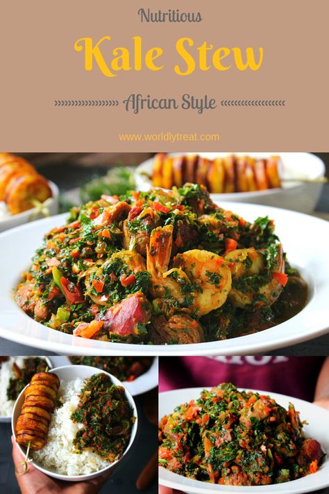 Callaloo Recipe, Kale Stew, Fried Kale, Food Lessons, Braised Kale, Kenyan Food, Cabbage Stew, Low Carb Healthy, Chicken Kale