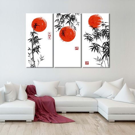 Japanese Bamboo Multi Panel Canvas Wall Art Japan Decoration, Japanese Room Decor, Bamboo Artwork, Japanese Decoration, Bamboo Wall Art, Japan Decor, Japanese Wall Decor, Japanese Bedroom, Japanese Room