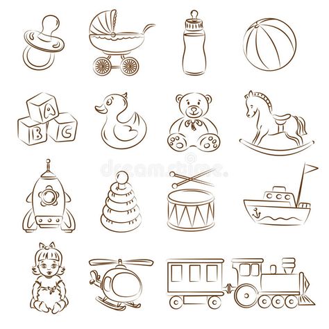 Toys. Set of children's toys , #AD, #Set, #Toys, #toys, #children #ad Toys Illustration, Toys Drawing, Doodle Baby, Drawing Toys, Baby Illustration, Baby Drawing, Vector Art Illustration, Classic Kids, Kid Toys