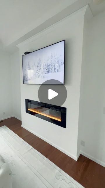 Gilla Leigh Home Designs on Instagram: "Honestly it wasn’t that much work, my husband and I built this electric fireplace in a few days. Simply building a box frame, Sheetrock , and molding is all it took.

I have a full DIY electric fireplace tutorial on my YT if you want step by step tips for the frame and a voiceover of exactly what we did. 

You can also find the link to the 60 in fireplace insert we chose in my Amazon store. It received great reviews and I love it.

This fireplace transformed our master bedroom and really created a beautiful focal point.
.
.
#diyfireplace #fireplace #interiordesign #interiordesigner #homeprojects #masterbedroom #gillaleighhomedesigns" Electric Fireplace Bedroom, Modern Electric Fireplace, Built In Electric Fireplace, Moody Bedroom, Fireplace Insert, Bedroom Fireplace, To My Husband, Diy Fireplace, Modern Fireplace