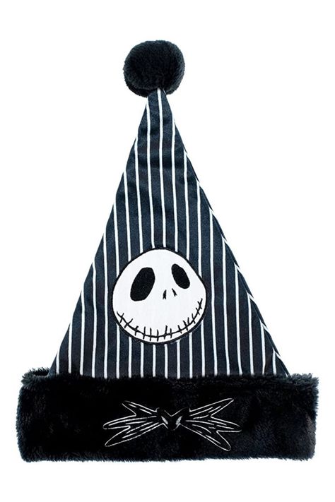 Christmas Party Hat, Jack Skellington Christmas, Christmas Party Hats, The Nightmare Before Christmas Jack, Christmas Santa Hat, Christmas Jack Skellington, Holiday Hats, Nightmare Before Christmas Jack, Hat Embroidery