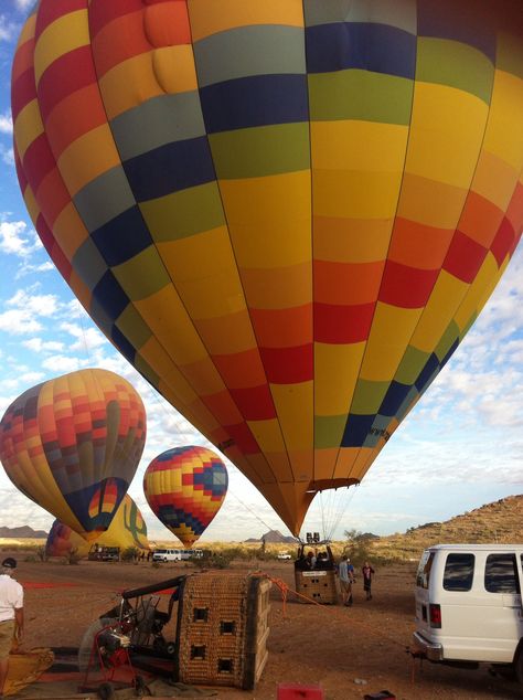 Our Hot Air Balloon ride in Phoenix, Az. Phoenix Arizona Hot Air Balloon, Hot Air Balloon Arizona, Arizona Hot Air Balloon, Phoenix Aesthetic, Bday Vibes, Jordan Year, 2025 Board, Arizona Trip, Hot Air Balloon Ride