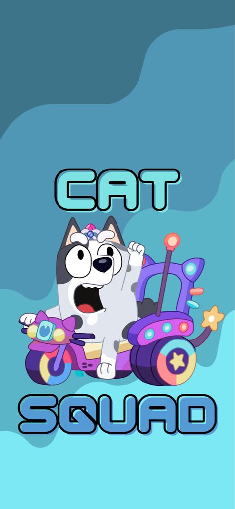 Background of Muffin from Bluey in her Cat Squad Mobile for iPhone and Android Muffin Wallpaper Bluey, Muffin Bluey Wallpaper, Muffin Heeler Wallpaper, Muffin From Bluey, Bluey Funny Wallpaper, Bluey Show Wallpaper Iphone, Muffin From Bluey Cartoon, Bluey Phone Wallpaper Backgrounds, Muffin Heeler