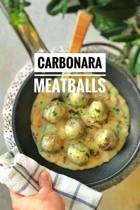 Best Carbonara Recipe, Carbonara Sauce Recipe, Best Carbonara, Homemade Carbonara, Creamy Carbonara Sauce, Creamy Carbonara, Valentines Food Dinner, Sausage Meatballs, Carbonara Sauce