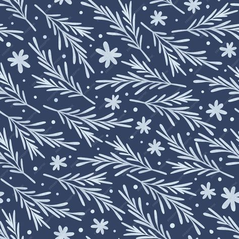 Premium Vector | Winter seamless pattern. leaves, flowers and christmas trees. Winter Packaging Design, Christmas Designs Pattern, Winter Graphic Design, Gingerbread City, Winter Patterns, Pattern Leaves, Winter Pattern, Winter Design, Snowflake Pattern