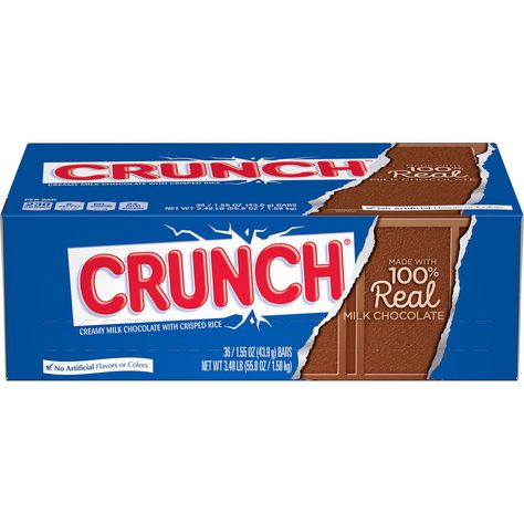 Crunch Candy Bar, Nestle Crunch, Crunch Bars, American Chocolate, Beach Candy, Milk Chocolate Bar, Crunch Bar, Classic Candy, Candy Brands