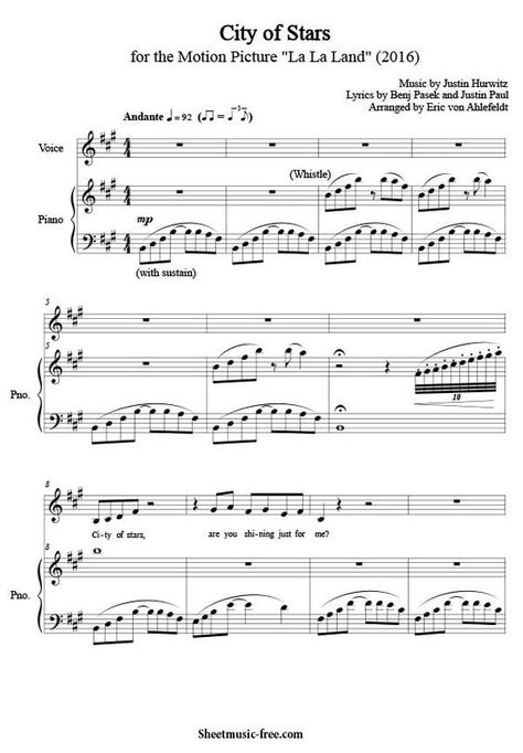 City of Stars Sheet Music La La Land Download City of Stars Piano Sheet Music Free PDF Download City Of Stars Sheet Music, City Of Stars Piano, Cello Sheet Music, Free Piano Sheet Music, City Of Stars, Learn Violin, Lala Land, Free Piano, Violin Sheet