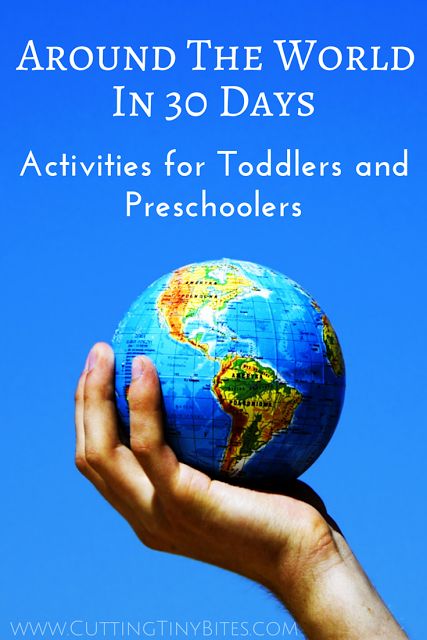 Around the World in 30 Days.  Geography and cultural activities for toddlers and preschoolers from 30 different countries. Preschool Social Studies, Multicultural Activities, Tiny Bites, Around The World Theme, Montessori Geography, Geography For Kids, Geography Activities, Homeschool Geography, World Geography