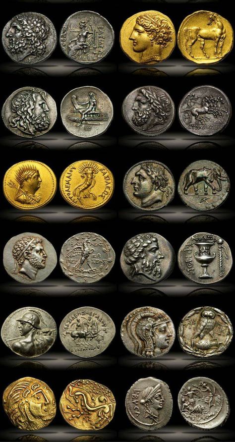 Greek Coins Ancient, Roman Artefacts, Rome History, Graffiti Wallpaper Iphone, Ancient Roman Coins, Ancient Greek Coin, Coin Art, Mens Rings Fashion, Coin Design