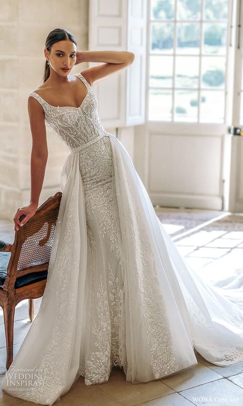 Tulle Decorations, Princess Bridal Gown, Princess Bridal, Detachable Train, Wedding Dress Fabrics, Stunning Gowns, Plus Size Wedding, Wedding Dress Styles, Bridal Gown