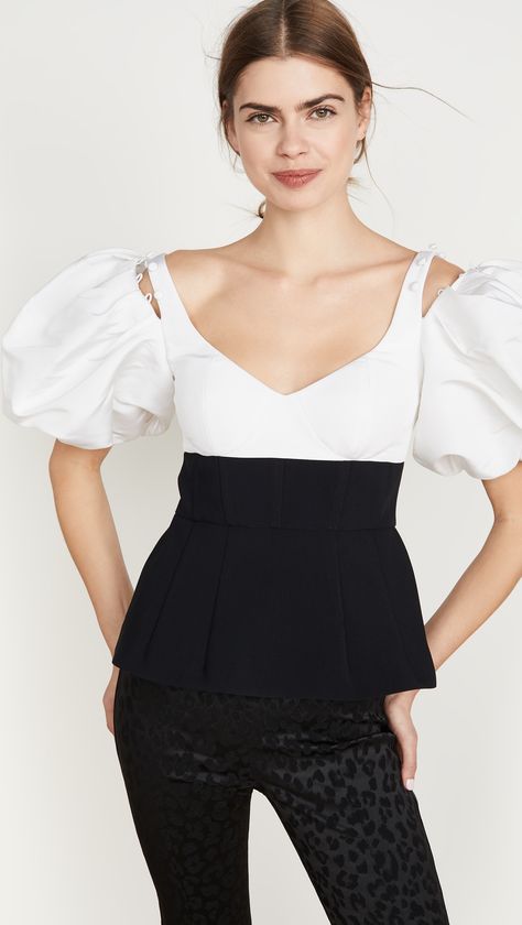 Prabal Gurung Dress, Removable Sleeves, Technology Fashion, Prabal Gurung, New Today, Peplum Hem, Puff Sleeve Blouse, Puffed Sleeves Dress, Donna Karan