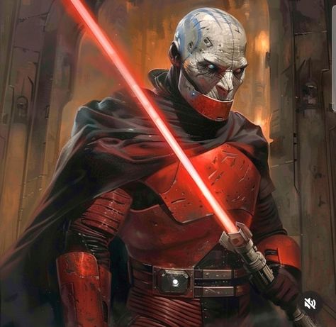 Star Wars Concept Art Character Design, Darth Malak, Star Killer, Sci Fi Character Art, Sith Lords, Grey Jedi, Dark Lord Of The Sith, Star Wars Villains, Sith Empire