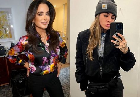 PHOTOS: 'RHOBH' Star Kyle Richards Steps Out With Morgan Amid "Ultimatum" Kyle Richards New House, Morgan Wade, Brittany Cartwright, Teresa Giudice, Kyle Richards, Tan Handbags, Housewives Of New York, Housewives Of Beverly Hills, Reality Television