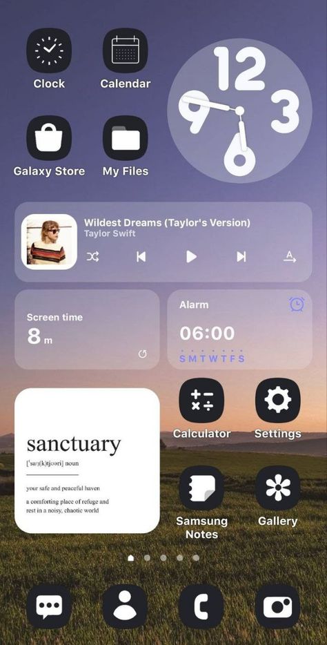 S23 Ultra Homescreen, Samsung S23 Homescreen, Phone Home Screen Ideas Android, Samsung Design Ideas, Samsung Custom Home Screen, Samsung Themes Aesthetic, Samsung Home Screen Ideas, Samsung Organization, Samsung Homescreen Layout Ideas