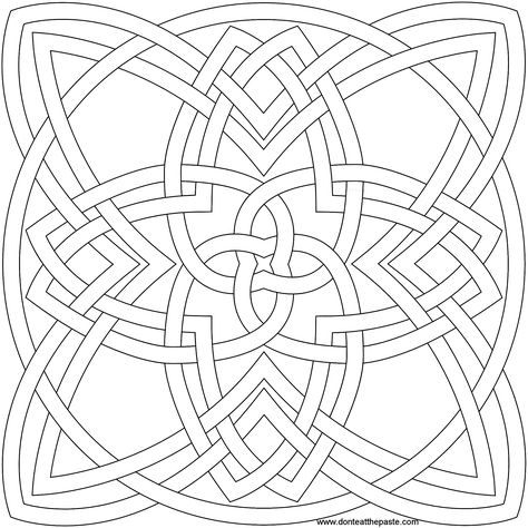 Celtic Quilts, Celtic Coloring, Celtic Quilt, Celtic Mandala, Arte Yoga, Coloring Pages For Grown Ups, Celtic Knot Designs, Celtic Patterns, Celtic Knotwork