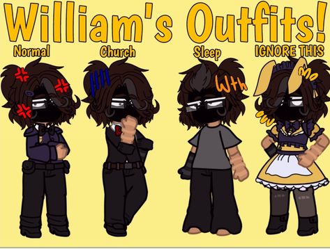 Ignore the last one 😋 God Gacha Club Outfits, God Gacha Club, Noah Gacha Club Fnaf, William Afton Gacha Oc, Gacha William Afton, Gacha Club William Afton, Gacha Club Aftons, William Afton Gacha Club Ideas, Henry Emily Fnaf Gacha Club