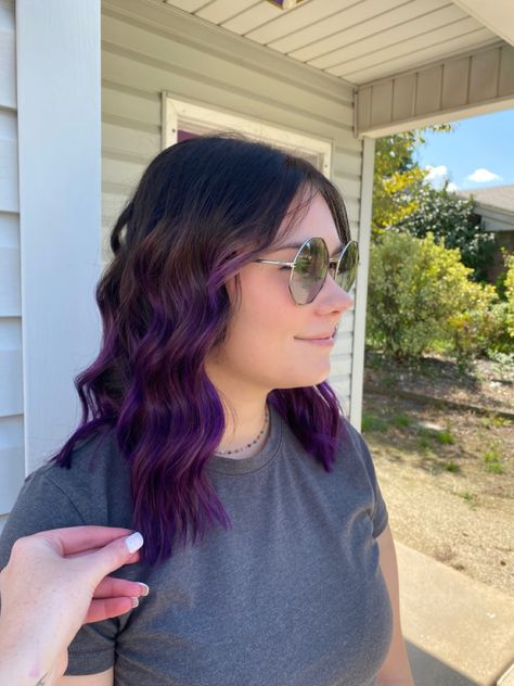 #hair #purplehair #shadowroot #joico #pulpriot #darkroots #newhair Purple Hair With Brown Roots, Dark Purple Hair, Hair Shadow, Redken Shades, Shadow Root, Redken Shades Eq, Nice Hair, Pretty Hair, Purple Hair