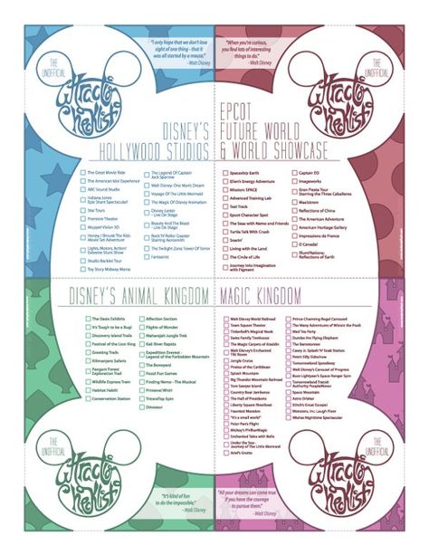 WDW Attraction Checklist by Daniel Holt, via Behance - Great printable that can help make sure you don't miss a single attraction at Disney World! Disney World Attractions, Disney College, Disney College Program, Disney World Vacation Planning, Disney Paris, Disney Trip Planning, Disney Vacation Planning, Parc D'attraction, Disney World Planning