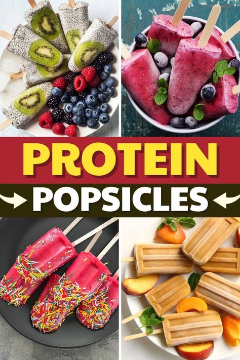 High Protein Popsicles, Protein Popsicles Recipes, Healthy Ice Pops, Protein Popsicles, Low Calorie Sweets, Protein Fruit Smoothie, Fruit Ice Pops, Breakfast Popsicles, Smoothie Pops