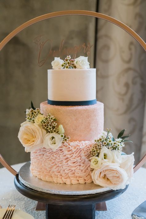 Navy And Rose Gold Birthday Cake, Navy Blue And Rose Gold Cake, Navy And Pink Wedding Cake, Wedding Cake Designs Navy Blue And Blush Pink, Navy Blue Rose Gold Blush Pink Wedding Cake, Wedding Cake Pink And Navy Blue, Navy And Rose Gold Wedding, Rose Gold Wedding Cake, Navy And Rose Gold