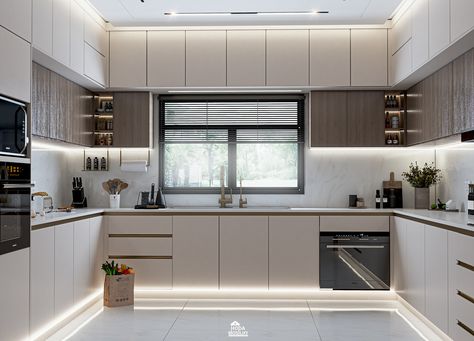 Modern Kichen :: Behance Kitchen Unit Designs, Kitchen Cabinetry Design, Minimal Kitchen Design, Beautiful Kitchen Cabinets, Kitchen Layout Plans, Kitchen Modular, Desain Editorial, Modular Kitchen Design, Kitchen Wardrobe