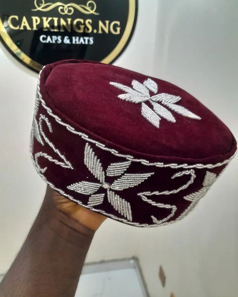 Wine Color Igbo Men Beaded Cqp available for Sale at Capkings.ng. This beaded cap is popularly used by igbo men especially during traditional wedding ceremony. It is also worn by wedding Groomsmen and asoebi friends. Contact us today to make any customized design for your personal use ir for your wedding groomsmen. #asoebiafrica #asoebicaps #beadedcapsforgrooms #beadedcapsinuyo #beadedcapsinibadan Beaded Caps, Traditional Wedding Ceremony, Wedding Ceremony Traditions, Wedding Groomsmen, Aso Ebi, Wine Color, Celtic Designs, Wine Colored, Bead Caps