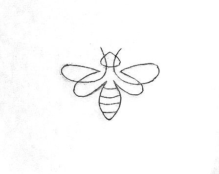 One Line Bee Tattoo, Fine Line Bumble Bee Tattoo, Bee Fine Line Tattoo, Bee Outline Tattoo, Simple Bee Drawing, Bee Tattoo Simple, Bee Line Art, Tattoo Bee, Bee Outline