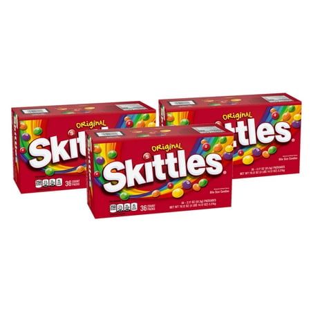 3 Pack | Skittles Original Full Size Fruity Chewy Candy 2.17 oz, 36 Count About this item FLAVOR: Featuring original bold fruit flavors Bite-size, colorful chewy candies Original flavors include: Orange, Lemon, Lime, Grape, Strawberry Skittles Candy, Best Freeze Dried Food, Chewy Candy, Freeze Drying Food, Pinterest Ideas, Artist Album, Freeze Drying, Party Drinks, Fruit Flavored