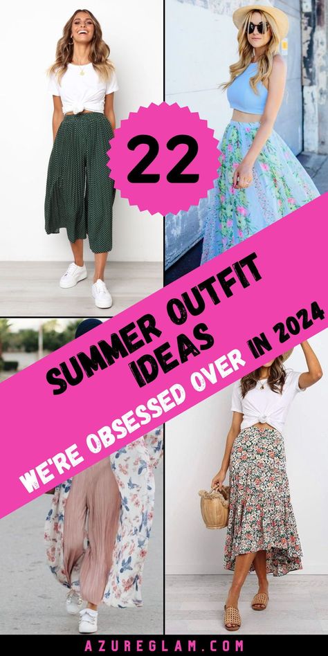 Make a statement this summer with our collection of 22 Summer Outfit Ideas for 2024. From bold prints to vibrant colors, our outfits are designed to help you stand out from the crowd. Whether you're attending a backyard barbecue or a beach party, we have the perfect ensemble for every occasion. Explore our collection now and discover the hottest trends of the season! 2024summer Look, Outfit Ideas For Summer 2024, Summer Outfit Trends 2024, Summer 2024 Outfit Ideas, Summer Outfit 2024 Trend, Women’s 2024 Summer Fashion, Summer Styles 2024, Summer Clothes 2024, Outfit Ideas Summer 2024