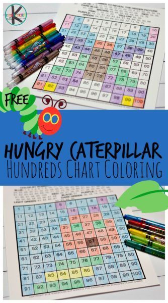 Very Hungry Caterpillar Worksheets, Caterpillar Worksheets, Preschool Manipulatives, Very Hungry Caterpillar Printables, Caterpillar Crafts, Kindergarten Math Printables, Green Classroom, 100s Chart, Eric Carle Activities