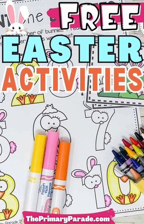 Easter counting worksheet Easter Preschool Theme, Easter Subtraction Kindergarten Free, Easter Color By Number Preschool, Easter Numeracy Activities, Easter Egg Literacy Kindergarten, Easter Egg Math Activities, Activities For Spring, Counting Worksheet, Counting Activity